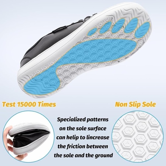 Hobibear black barefoot shoes wide toe box vegan leather size 44 - Picture 13 of 13